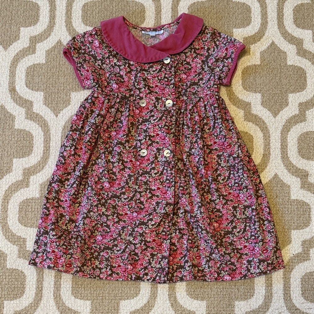 Elephantito Pink Floral Button Dress